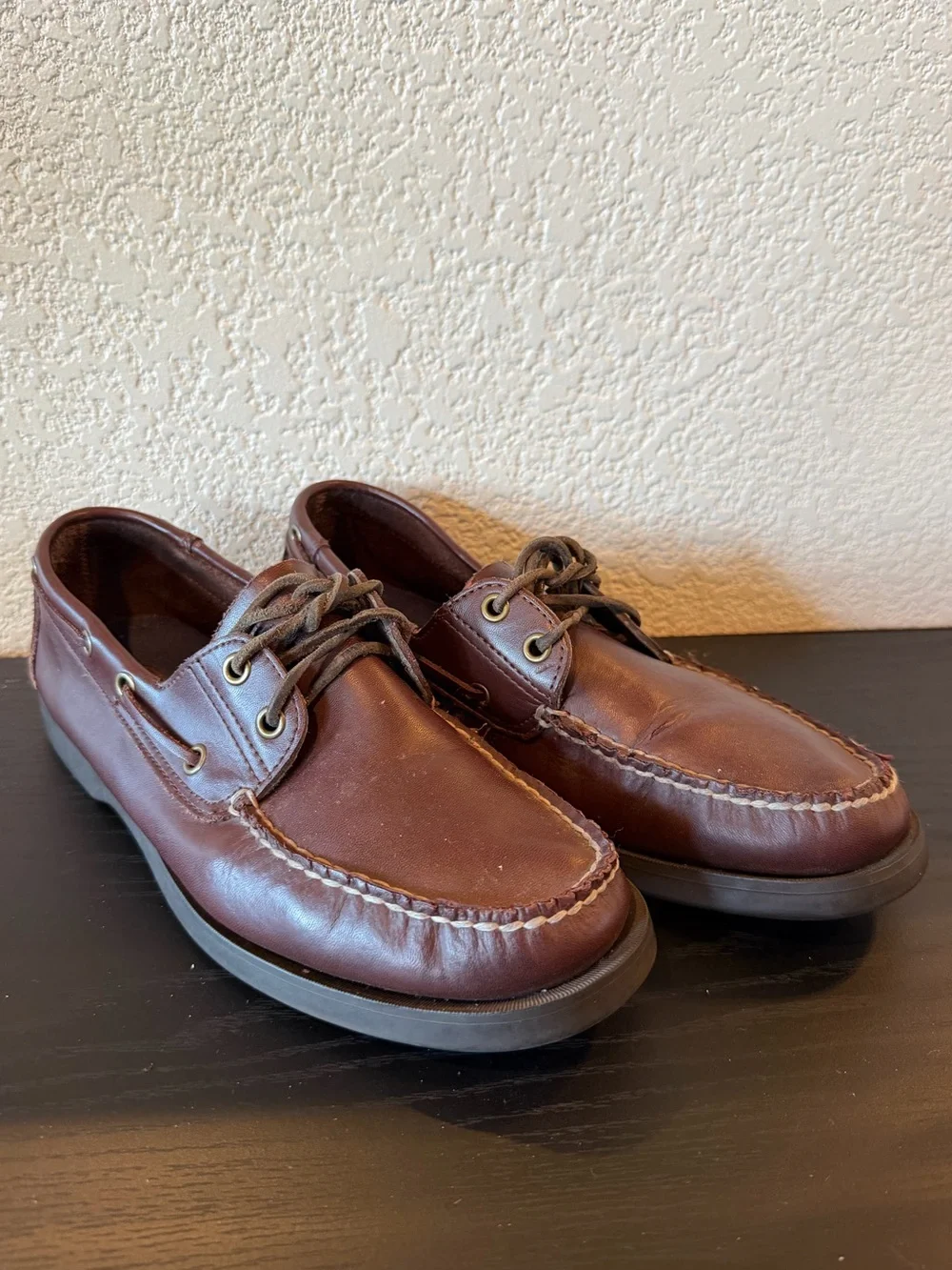 Polo Sport Ralph Lauren Brown Leather Boat Shoes